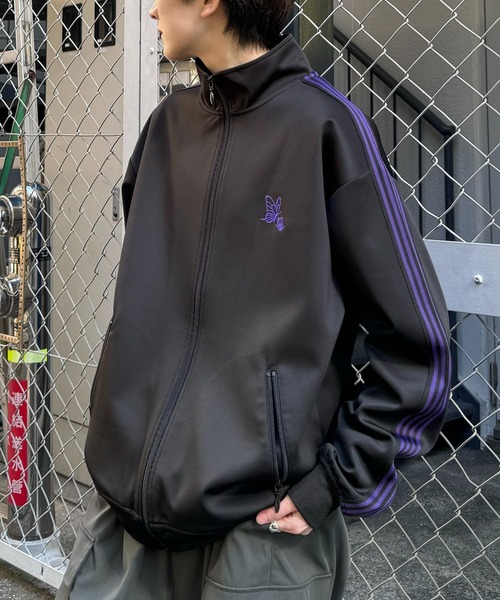 24AW 新色追加【セットアップ対応】'WEB限定' ビッグシルエット ワンポイント刺繍 袖ラインジャージ トラックジャケット【Confirm】（ジャージ）｜Confirm（コンファーム）