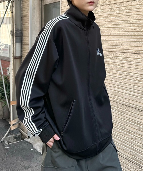 24AW 新色追加【セットアップ対応】'WEB限定' ビッグシルエット ワンポイント刺繍 袖ラインジャージ トラックジャケット【Confirm】（ジャージ）｜Confirm（コンファーム）