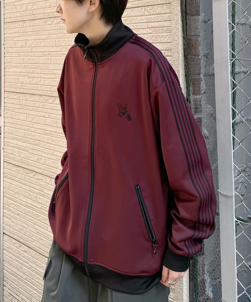 24AW 新色追加【セットアップ対応】'WEB限定' ビッグシルエット ワンポイント刺繍 袖ラインジャージ トラックジャケット【Confirm】（ジャージ）｜Confirm（コンファーム）