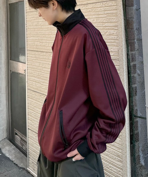 24AW 新色追加【セットアップ対応】'WEB限定' ビッグシルエット ワンポイント刺繍 袖ラインジャージ トラックジャケット【Confirm】（ジャージ）｜Confirm（コンファーム）