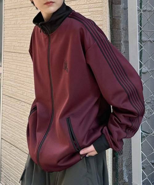 24AW 新色追加【セットアップ対応】'WEB限定' ビッグシルエット ワンポイント刺繍 袖ラインジャージ トラックジャケット【Confirm】（ジャージ）｜Confirm（コンファーム）