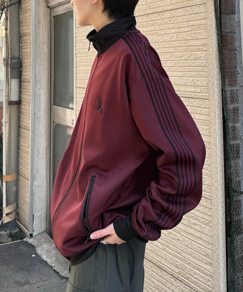 24AW 新色追加【セットアップ対応】'WEB限定' ビッグシルエット ワンポイント刺繍 袖ラインジャージ トラックジャケット【Confirm】（ジャージ）｜Confirm（コンファーム）