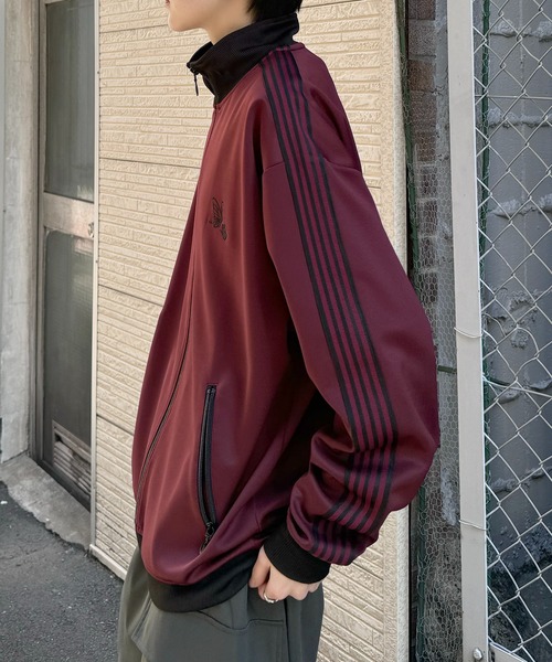 24AW 新色追加【セットアップ対応】'WEB限定' ビッグシルエット ワンポイント刺繍 袖ラインジャージ トラックジャケット【Confirm】（ジャージ）｜Confirm（コンファーム）