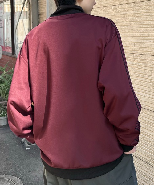 24AW 新色追加【セットアップ対応】'WEB限定' ビッグシルエット ワンポイント刺繍 袖ラインジャージ トラックジャケット【Confirm】（ジャージ）｜Confirm（コンファーム）