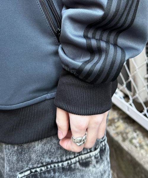 24AW 新色追加【セットアップ対応】'WEB限定' ビッグシルエット ワンポイント刺繍 袖ラインジャージ トラックジャケット【Confirm】（ジャージ）｜Confirm（コンファーム）