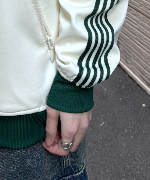 24AW 新色追加【セットアップ対応】'WEB限定' ビッグシルエット ワンポイント刺繍 袖ラインジャージ トラックジャケット【Confirm】（ジャージ）｜Confirm（コンファーム）