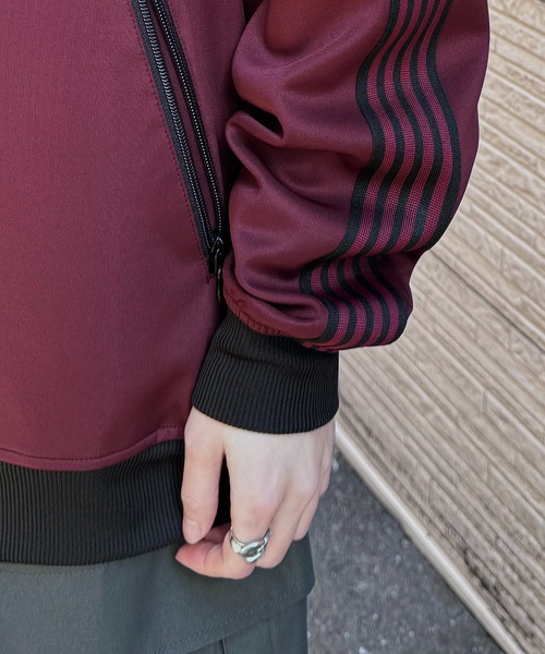 24AW 新色追加【セットアップ対応】'WEB限定' ビッグシルエット ワンポイント刺繍 袖ラインジャージ トラックジャケット【Confirm】（ジャージ）｜Confirm（コンファーム）