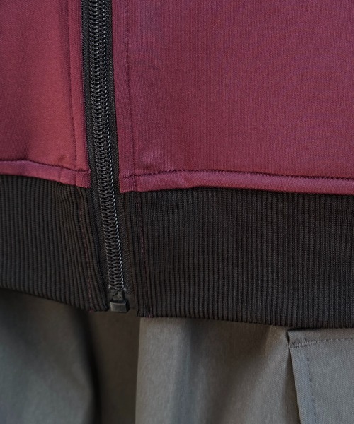 24AW 新色追加【セットアップ対応】'WEB限定' ビッグシルエット ワンポイント刺繍 袖ラインジャージ トラックジャケット【Confirm】（ジャージ）｜Confirm（コンファーム）