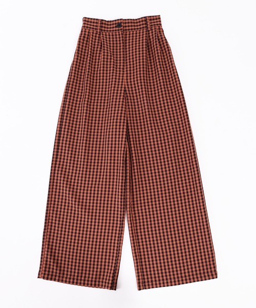 WC(ダブル シー)の「ブラックギンガムパンツ(スラックス・レディース・レッド/オレンジ/グリーン・FREE)」の15枚目の写真