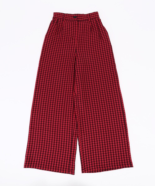 WC(ダブル シー)の「ブラックギンガムパンツ(スラックス・レディース・レッド/オレンジ/グリーン・FREE)」の19枚目の写真