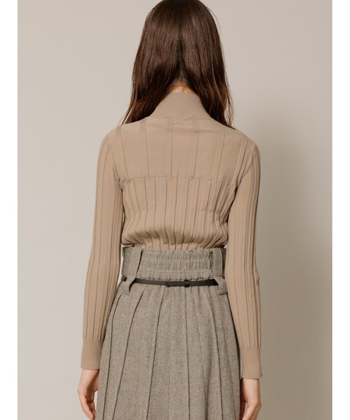 TONAL（トーナル）の「タートルリブニット（ニット/セーター・レディース・ベージュ/パープル/ブルー・38）」の14枚目の写真