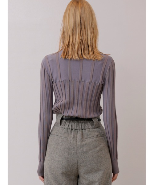 TONAL（トーナル）の「タートルリブニット（ニット/セーター・レディース・ベージュ/パープル/ブルー・38）」の19枚目の写真