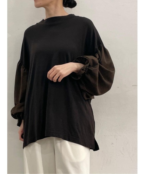 BEARDSLEY（ビアズリー）の「袖チェックカットソー（Tシャツ