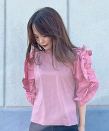 nina mew | フリルスリーブT(Tシャツ/カットソー)