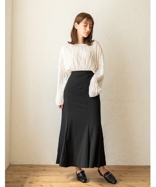 chocomee（チョコミー）の「mermaid skirt/マーメイドスカート（スカート・レディース・ブラック/アイボリー・FREE）」の13枚目の写真