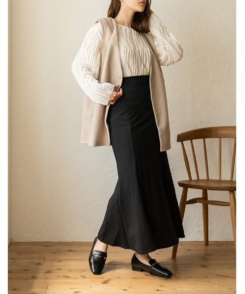 chocomee（チョコミー）の「mermaid skirt/マーメイドスカート（スカート・レディース・ブラック/アイボリー・FREE）」の3枚目の写真