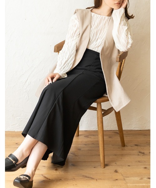 chocomee（チョコミー）の「mermaid skirt/マーメイドスカート（スカート・レディース・ブラック/アイボリー・FREE）」の10枚目の写真