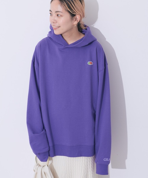 FRUIT OF THE LOOM(フルーツオブザルーム)の「【FRUIT OF THE LOOM】AH EXCLUSIVE LOGO FOODIE(パーカー・レディース・レッド/グリーン/オレンジ/パープル・M/L)」の3枚目の写真