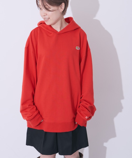 FRUIT OF THE LOOM(フルーツオブザルーム)の「【FRUIT OF THE LOOM】AH EXCLUSIVE LOGO FOODIE(パーカー・レディース・レッド/グリーン/オレンジ/パープル・M/L)」の4枚目の写真