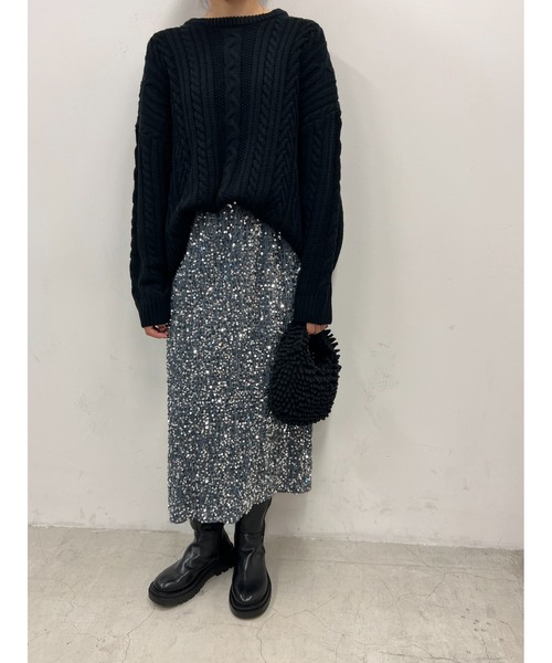 WC（ダブル シー）の「スパンコールスカート（スカート・レディース・シルバー/ブラック/ピンク・FREE）」の11枚目の写真