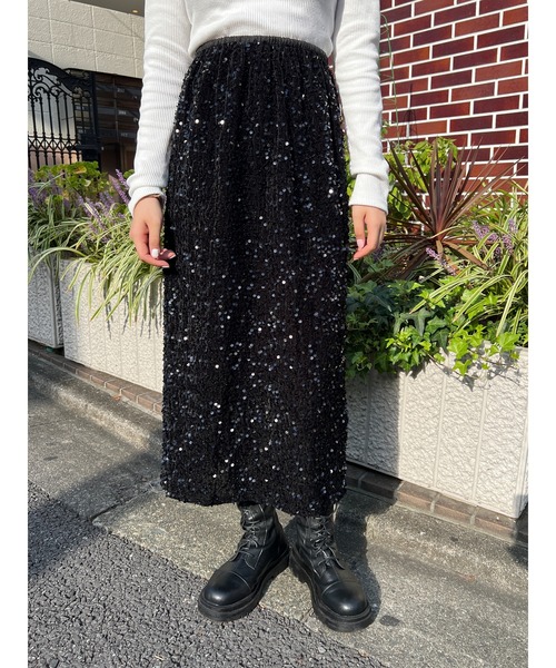 WC（ダブル シー）の「スパンコールスカート（スカート・レディース・シルバー/ブラック/ピンク・FREE）」の8枚目の写真