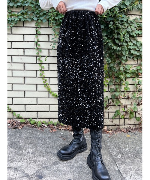WC（ダブル シー）の「スパンコールスカート（スカート・レディース・シルバー/ブラック/ピンク・FREE）」の13枚目の写真