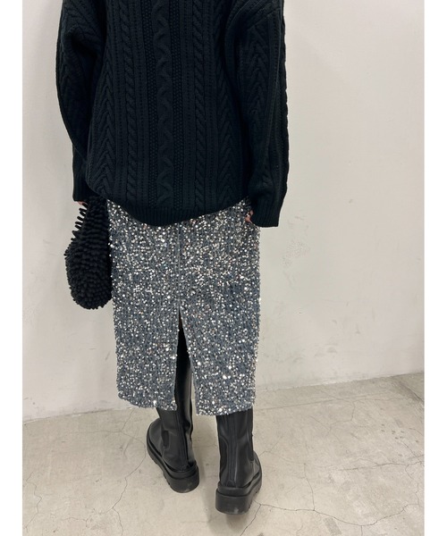 WC（ダブル シー）の「スパンコールスカート（スカート・レディース・シルバー/ブラック/ピンク・FREE）」の9枚目の写真