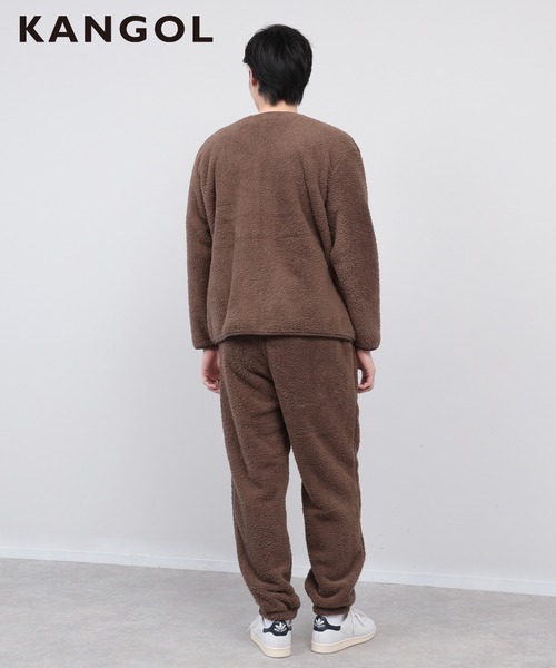 KANGOL(カンゴール)の「【KANGOL】ボアZIPセットアップ【ワンマイル・ルームウェアとしても】(ルームウェア/パジャマ・メンズ・チャコールグレー/ダークブラウン・M/L/LL)」の13枚目の写真
