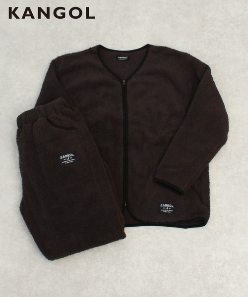 KANGOL(カンゴール)の「【KANGOL】ボアZIPセットアップ【ワンマイル・ルームウェアとしても】(ルームウェア/パジャマ・メンズ・チャコールグレー/ダークブラウン・M/L/LL)」の10枚目の写真