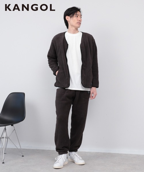 KANGOL(カンゴール)の「【KANGOL】ボアZIPセットアップ【ワンマイル・ルームウェアとしても】(ルームウェア/パジャマ・メンズ・チャコールグレー/ダークブラウン・M/L/LL)」の18枚目の写真