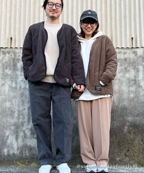KANGOL(カンゴール)の「【KANGOL】ボアZIPセットアップ【ワンマイル・ルームウェアとしても】(ルームウェア/パジャマ・メンズ・チャコールグレー/ダークブラウン・M/L/LL)」の21枚目の写真