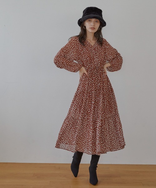 ACYM（アシーム）の「Multi pattern long ワンピース（ワンピース・レディース・ブラック/ブラウン・FREE）」の16枚目の写真