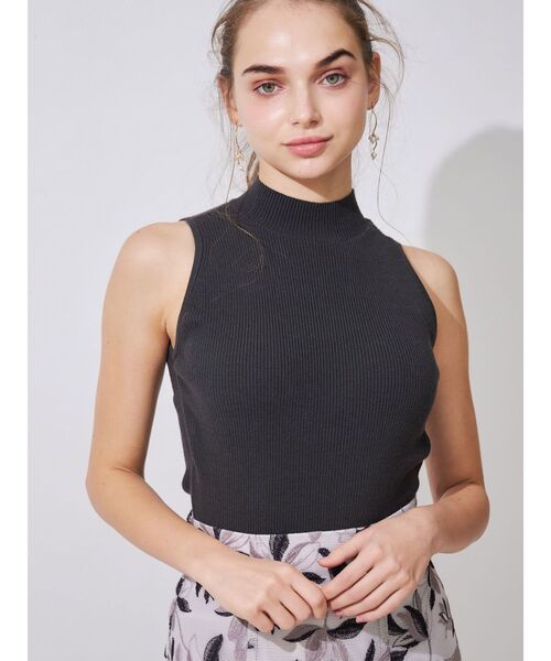 MERCURYDUO（マーキュリーデュオ）の「アメスリリブニット（ニット/セーター・レディース・オフホワイト/ブルー/チャコールグレー/ブラック/レッド・FREE）」の4枚目の写真