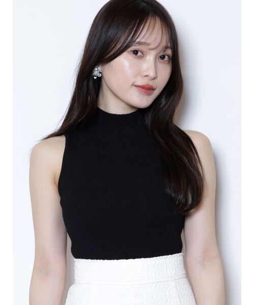 MERCURYDUO（マーキュリーデュオ）の「アメスリリブニット（ニット/セーター・レディース・オフホワイト/ブルー/チャコールグレー/ブラック/レッド・FREE）」の3枚目の写真