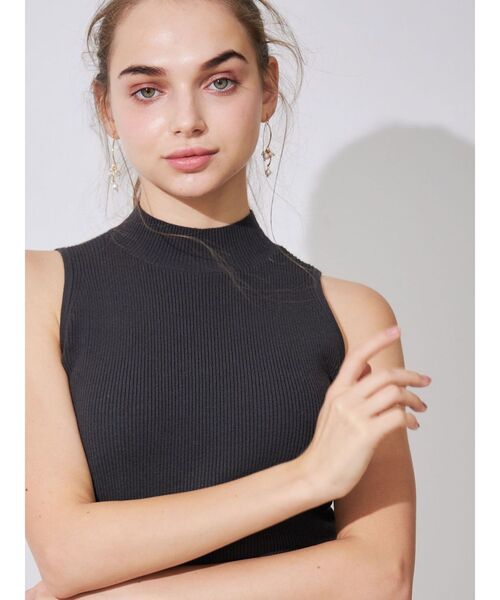 MERCURYDUO（マーキュリーデュオ）の「アメスリリブニット（ニット/セーター・レディース・オフホワイト/ブルー/チャコールグレー/ブラック/レッド・FREE）」の18枚目の写真