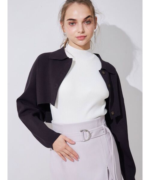 MERCURYDUO（マーキュリーデュオ）の「アメスリリブニット（ニット/セーター・レディース・オフホワイト/ブルー/チャコールグレー/ブラック/レッド・FREE）」の20枚目の写真