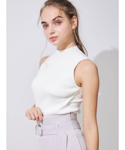 MERCURYDUO（マーキュリーデュオ）の「アメスリリブニット（ニット/セーター・レディース・オフホワイト/ブルー/チャコールグレー/ブラック/レッド・FREE）」の21枚目の写真