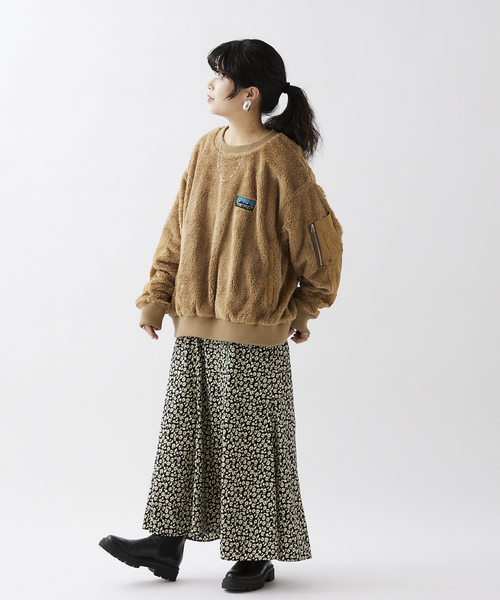 JOURNAL STANDARD relume（ジャーナルスタンダード　レリューム）の「【FROST PROOF / フロストプルーフ】別注 光電子フリース プルオーバー（スウェット・メンズ・ブラック/ベージュ・MEDIUM/LARGE）」の10枚目の写真