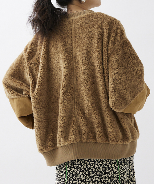 JOURNAL STANDARD relume（ジャーナルスタンダード　レリューム）の「【FROST PROOF / フロストプルーフ】別注 光電子フリース プルオーバー（スウェット・メンズ・ブラック/ベージュ・MEDIUM/LARGE）」の13枚目の写真