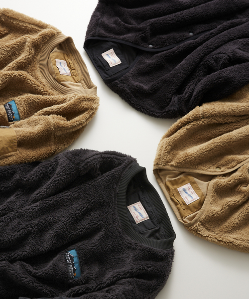 JOURNAL STANDARD relume（ジャーナルスタンダード　レリューム）の「【FROST PROOF / フロストプルーフ】別注 光電子フリース プルオーバー（スウェット・メンズ・ブラック/ベージュ・MEDIUM/LARGE）」の14枚目の写真