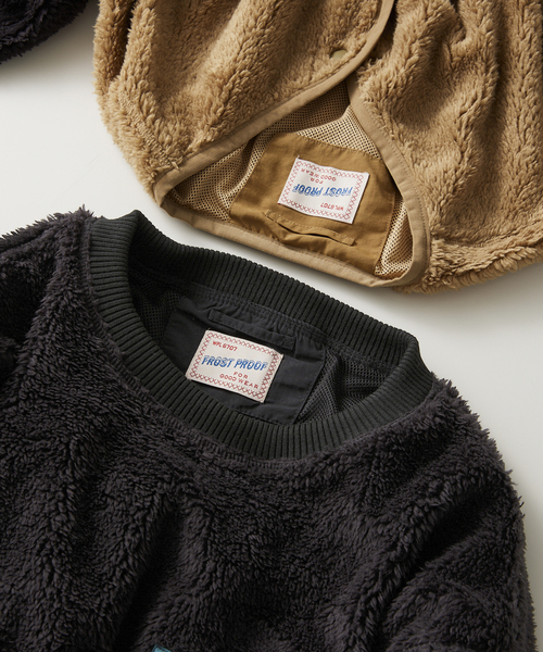 JOURNAL STANDARD relume（ジャーナルスタンダード　レリューム）の「【FROST PROOF / フロストプルーフ】別注 光電子フリース プルオーバー（スウェット・メンズ・ブラック/ベージュ・MEDIUM/LARGE）」の15枚目の写真
