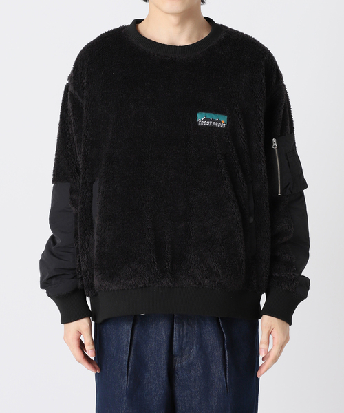 JOURNAL STANDARD relume（ジャーナルスタンダード　レリューム）の「【FROST PROOF / フロストプルーフ】別注 光電子フリース プルオーバー（スウェット・メンズ・ブラック/ベージュ・MEDIUM/LARGE）」の16枚目の写真