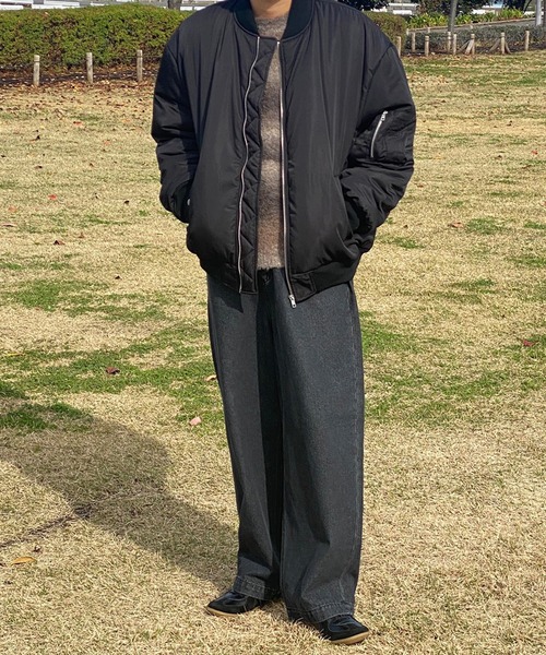 kutir(クティール)の「オーバーサイズMA-1中綿ブルゾン(MA-1・メンズ・ブラック・MEDIUM/LARGE)」の10枚目の写真