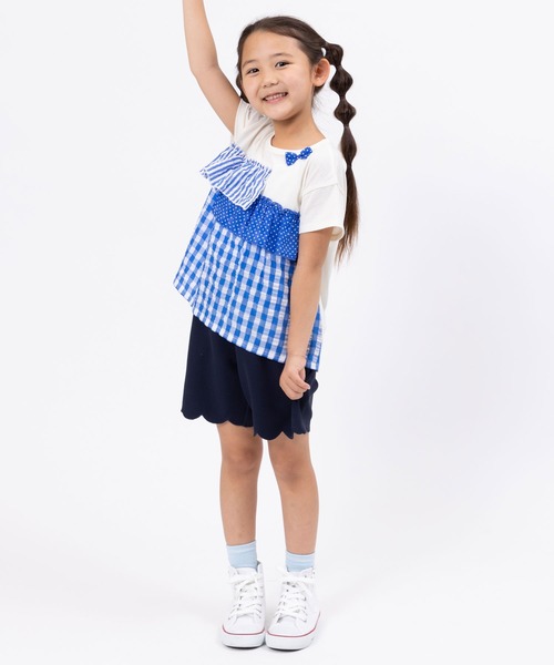 trois lapins kp（トロワラパンケーピー）の「Wフェイス ショートパンツ(100～130)（その他パンツ・キッズ・レモンイエロー/ブルー系その他/ベージュ・110cm/120cm/130cm）」の16枚目の写真