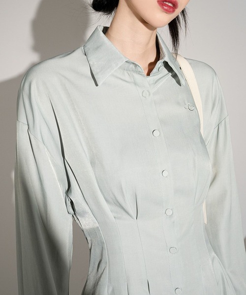 ALAND（エーランド）の「AVANDRESS／Minimaスリムワンピース 2180092（ワンピース・レディース・ブラック/セージグリーン・MEDIUM）」の11枚目の写真