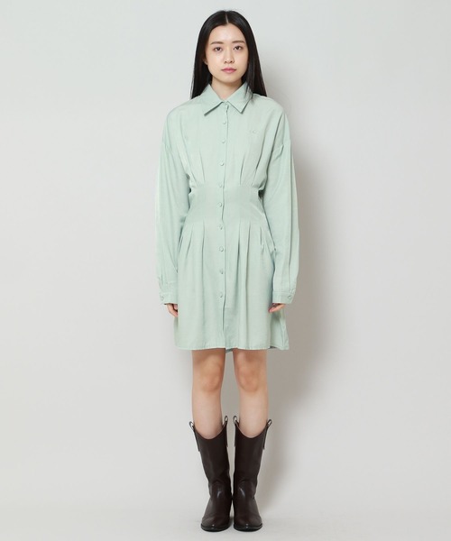 ALAND（エーランド）の「AVANDRESS／Minimaスリムワンピース 2180092（ワンピース・レディース・ブラック/セージグリーン・MEDIUM）」の14枚目の写真