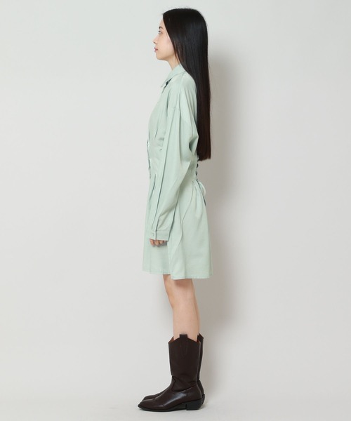 ALAND（エーランド）の「AVANDRESS／Minimaスリムワンピース 2180092（ワンピース・レディース・ブラック/セージグリーン・MEDIUM）」の15枚目の写真