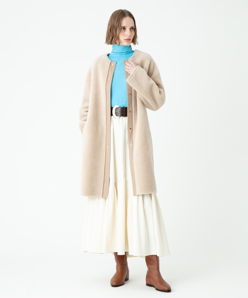 allureville（アルアバイル）の「バイヤス切替ギャザースカート（スカート・レディース・ブラック/アイボリー/グリーン/ベージュ/カーキ・1/2）」の6枚目の写真