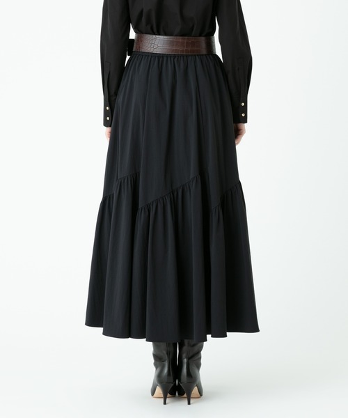 allureville（アルアバイル）の「バイヤス切替ギャザースカート（スカート・レディース・ブラック/アイボリー/グリーン/ベージュ/カーキ・1/2）」の10枚目の写真