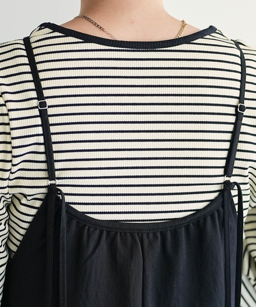 DISCOAT（ディスコート）の「ギャザーキャミカットワンピース（ワンピース・レディース・ブラック/ブルー・FREE）」の13枚目の写真